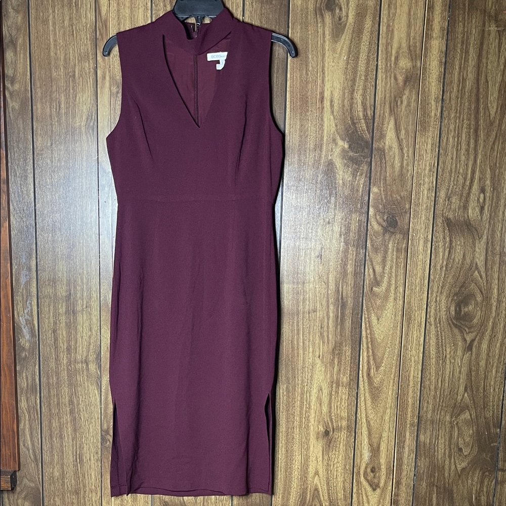 BCBGeneration Sleeveless Burgundy Midi Dress size 8